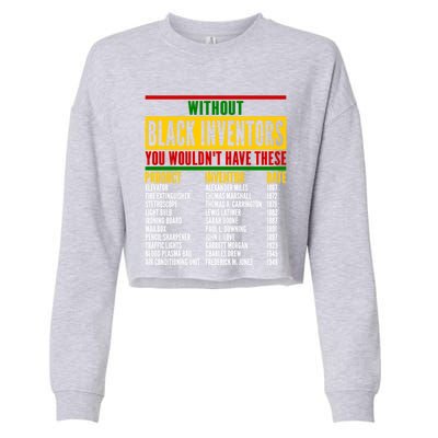 History Of Forgotten Black Inventors Black History Month Meaningful Gift Cropped Pullover Crew