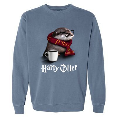 Hairy Otter Funny Christmas And Halloween Otter Gift Garment-Dyed Sweatshirt