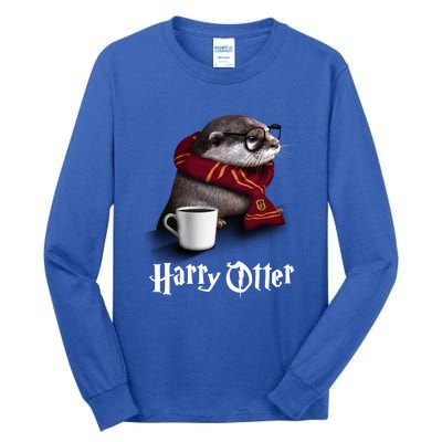 Hairy Otter Funny Christmas And Halloween Otter Gift Tall Long Sleeve T-Shirt