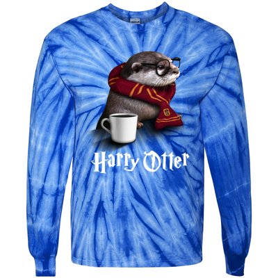 Hairy Otter Funny Christmas And Halloween Otter Gift Tie-Dye Long Sleeve Shirt