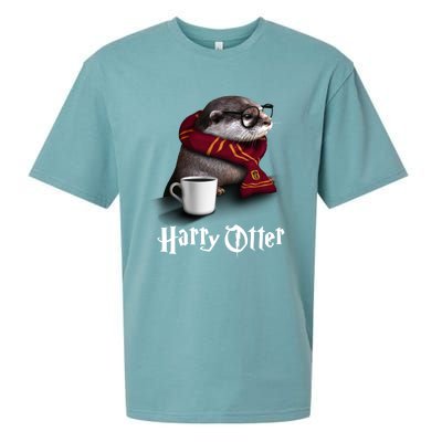 Hairy Otter Funny Christmas And Halloween Otter Gift Sueded Cloud Jersey T-Shirt