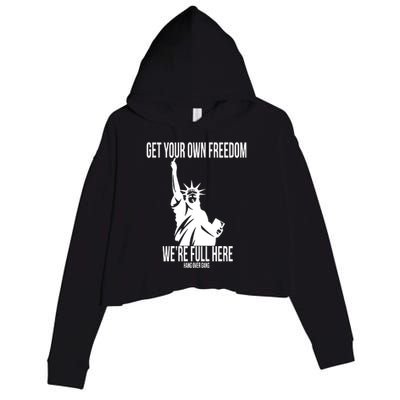 Hang Over Gang Get Your Own Freedom WeRe Full Here Crop Fleece Hoodie