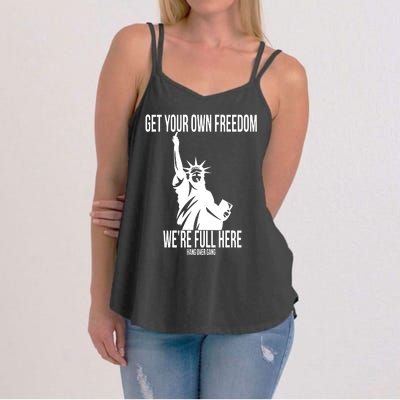 Hang Over Gang Get Your Own Freedom WeRe Full Here Women's Strappy Tank