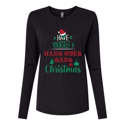 Hang Over Gang Christmas Womens Cotton Relaxed Long Sleeve T-Shirt