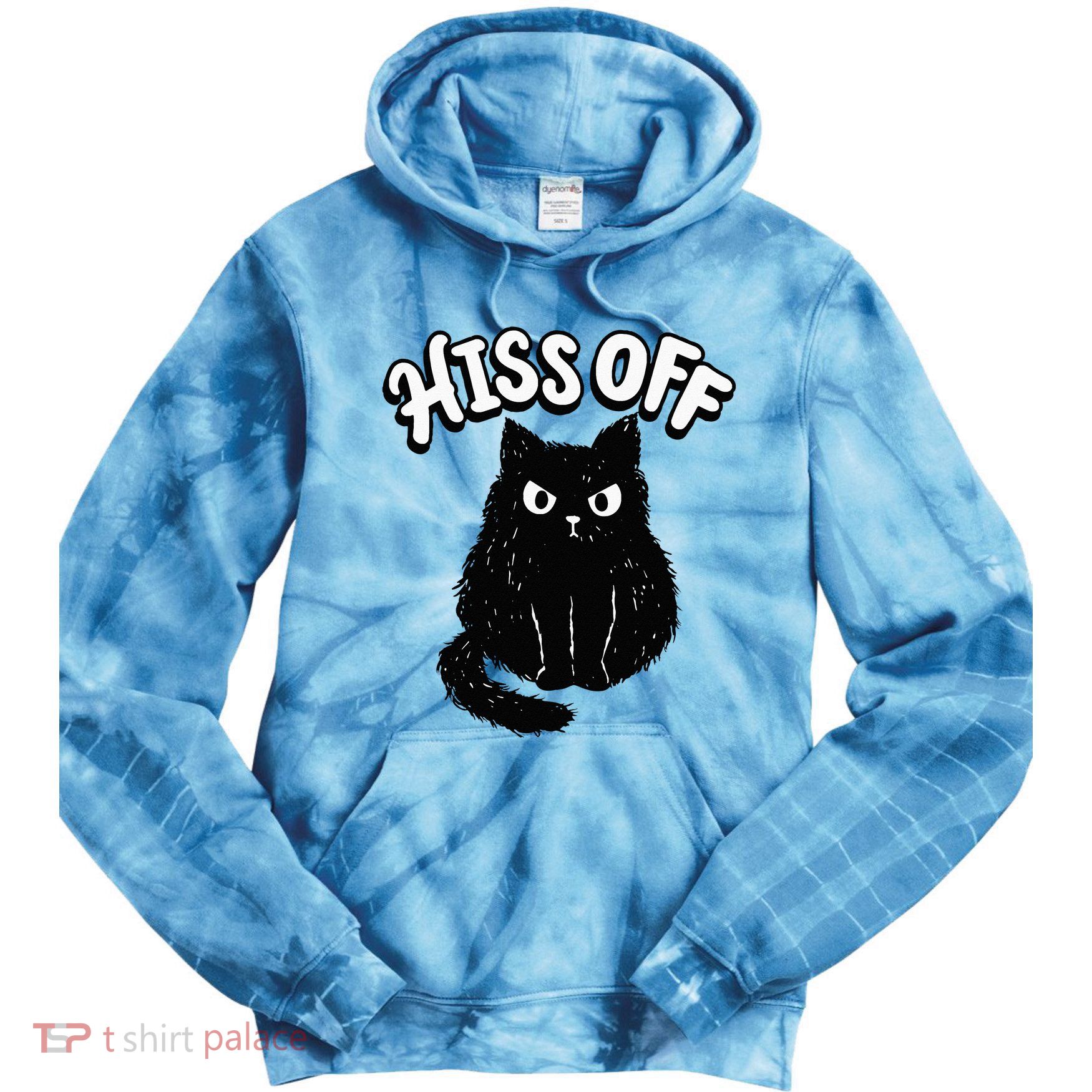 Hiss Off Grumpy Animal Lover Cute Kitten Cat Pet Owner Tie Dye Hoodie