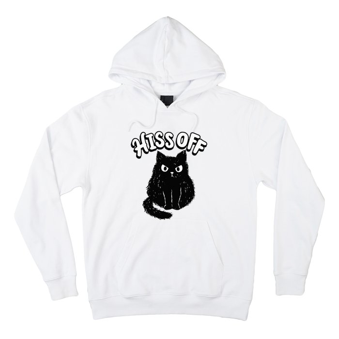 Hiss Off Grumpy Animal Lover Cute Kitten Cat Pet Owner Hoodie