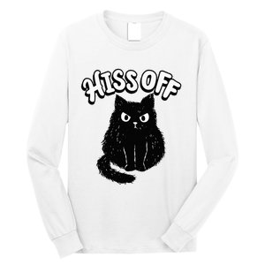 Hiss Off Grumpy Animal Lover Cute Kitten Cat Pet Owner Long Sleeve Shirt