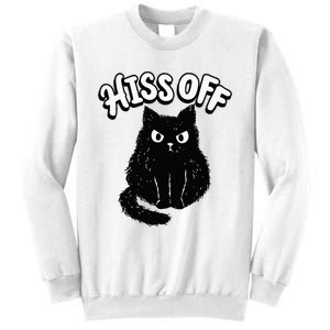 Hiss Off Grumpy Animal Lover Cute Kitten Cat Pet Owner Sweatshirt