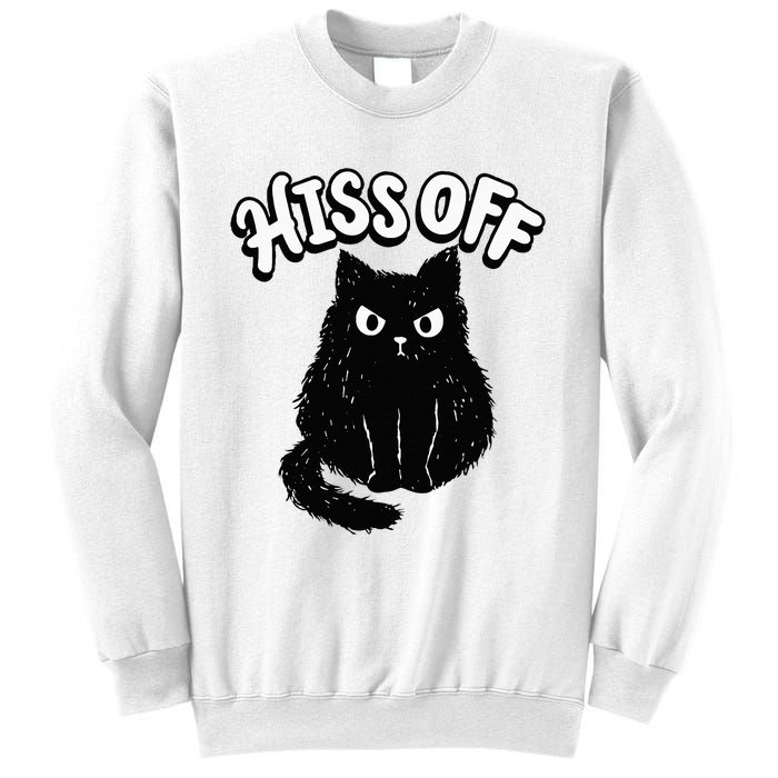 Hiss Off Grumpy Animal Lover Cute Kitten Cat Pet Owner Sweatshirt