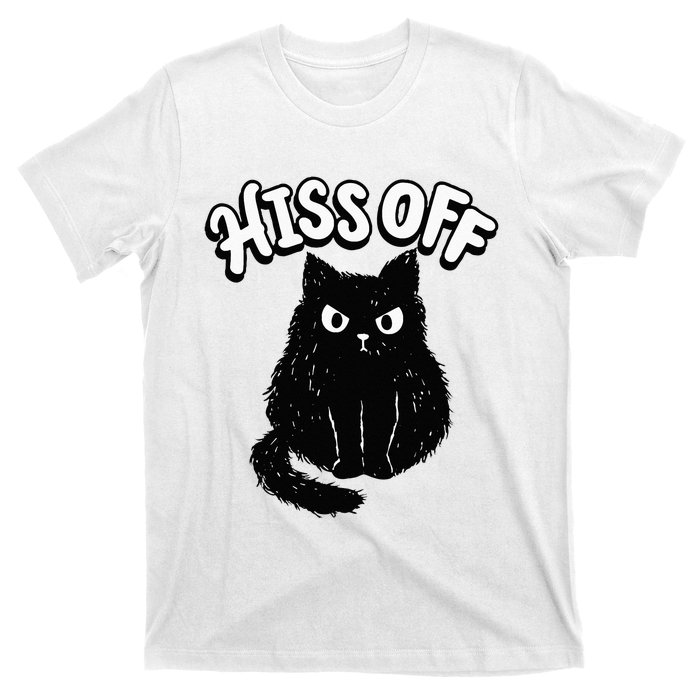 Hiss Off Grumpy Animal Lover Cute Kitten Cat Pet Owner T-Shirt