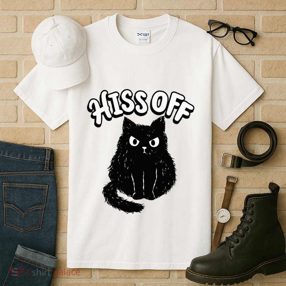 Hiss Off Grumpy Animal Lover Cute Kitten Cat Pet Owner Tall T-Shirt