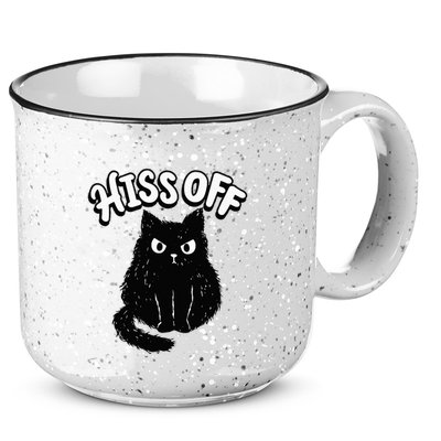 Hiss Off Grumpy Animal Lover Cute Kitten Cat Pet Owner 15oz Campfire Ceramic Mug