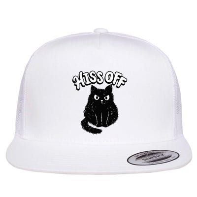 Hiss Off Grumpy Animal Lover Cute Kitten Cat Pet Owner Flatbill Hat