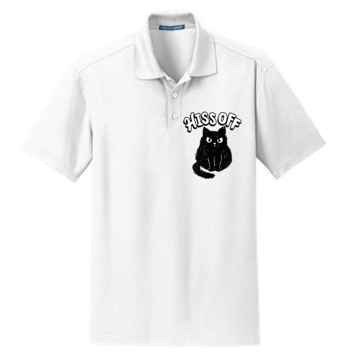 Hiss Off Grumpy Animal Lover Cute Kitten Cat Pet Owner Dry Zone Grid Polo