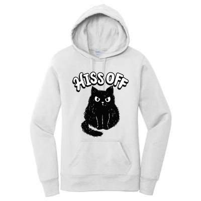Hiss Off Grumpy Animal Lover Cute Kitten Cat Pet Owner Women's Pullover Hoodie