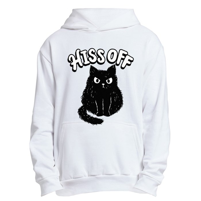 Hiss Off Grumpy Animal Lover Cute Kitten Cat Pet Owner Urban Pullover Hoodie