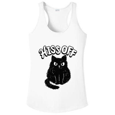 Hiss Off Grumpy Animal Lover Cute Kitten Cat Pet Owner Ladies PosiCharge Competitor Racerback Tank