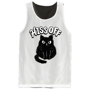 Hiss Off Grumpy Animal Lover Cute Kitten Cat Pet Owner Mesh Reversible Basketball Jersey Tank