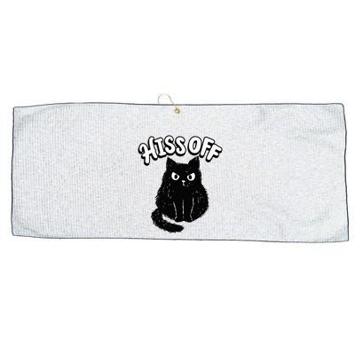 Hiss Off Grumpy Animal Lover Cute Kitten Cat Pet Owner Large Microfiber Waffle Golf Towel