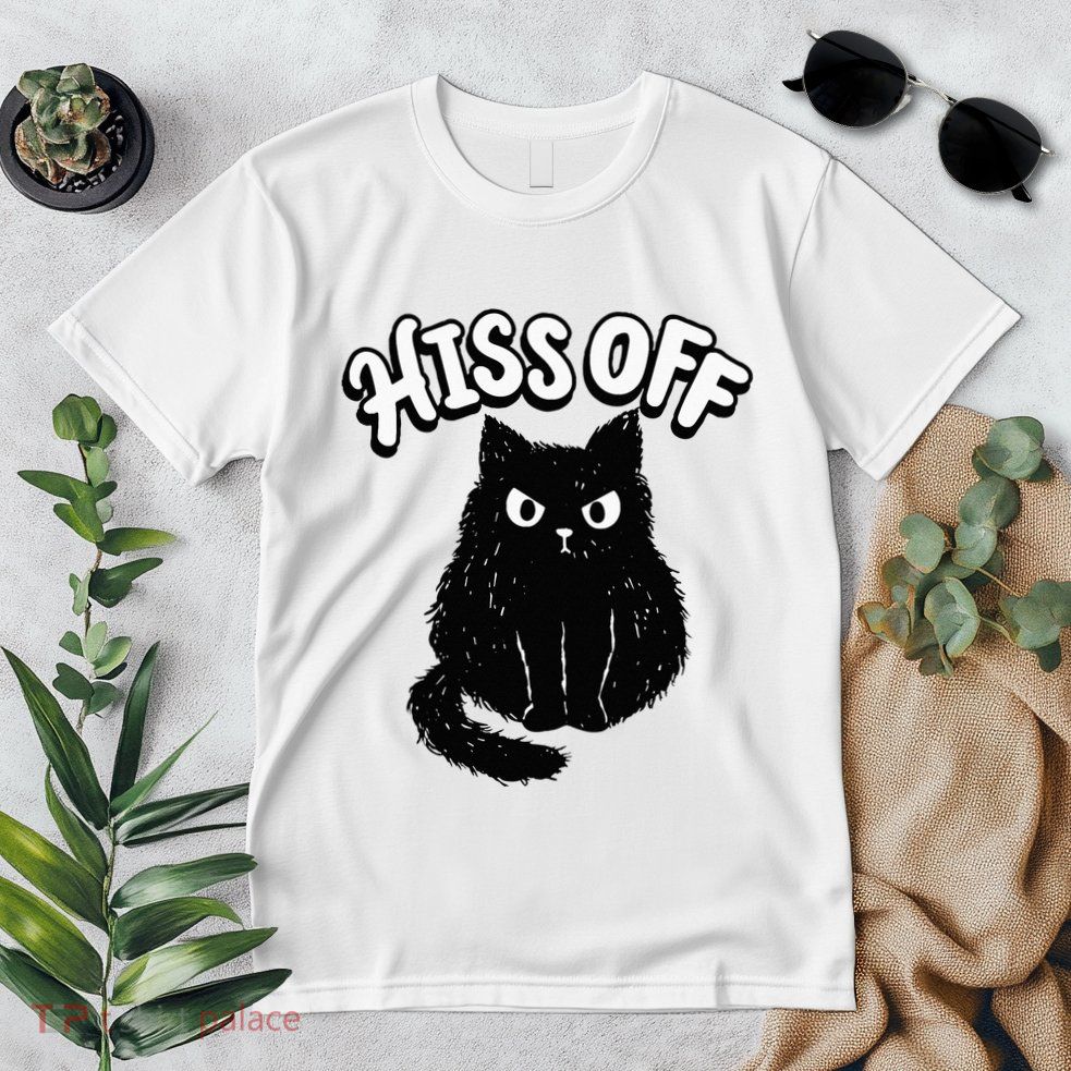 Hiss Off Grumpy Animal Lover Cute Kitten Cat Pet Owner Premium T-Shirt