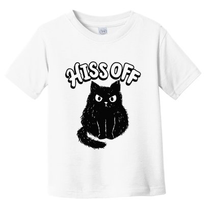Hiss Off Grumpy Animal Lover Cute Kitten Cat Pet Owner Toddler T-Shirt