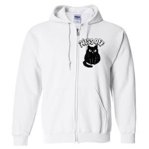 Hiss Off Grumpy Animal Lover Cute Kitten Cat Pet Owner Full Zip Hoodie