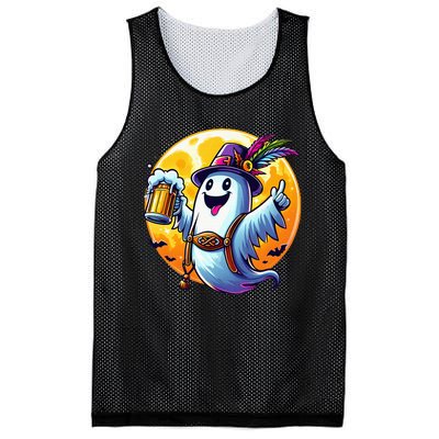 Halloween Oktoberfest Ghost Beer Moon Party Design Mesh Reversible Basketball Jersey Tank