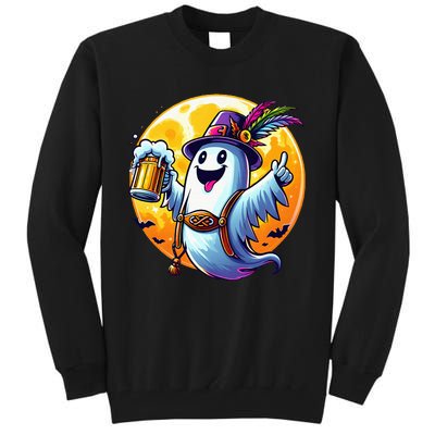 Halloween Oktoberfest Ghost Beer Moon Party Design Tall Sweatshirt