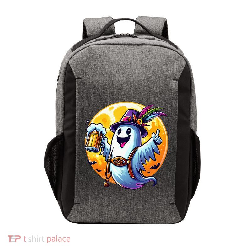 Halloween Oktoberfest Ghost Beer Moon Party Design Vector Backpack