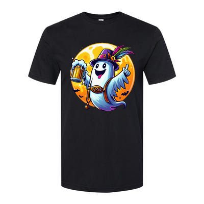 Halloween Oktoberfest Ghost Beer Moon Party Design Softstyle® CVC T-Shirt