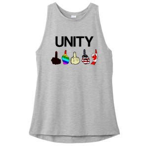 Hang Over Gang Unity Flags Ladies PosiCharge Tri-Blend Wicking Tank