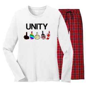 Hang Over Gang Unity Flags Women's Long Sleeve Flannel Pajama Set 