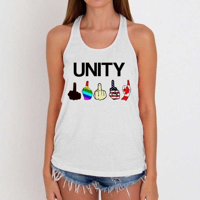 Hang Over Gang Unity Flags Women's Knotted Racerback Tank