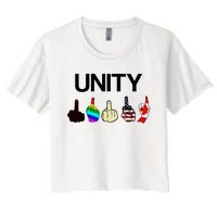 Hang Over Gang Unity Flags Women's Crop Top Tee