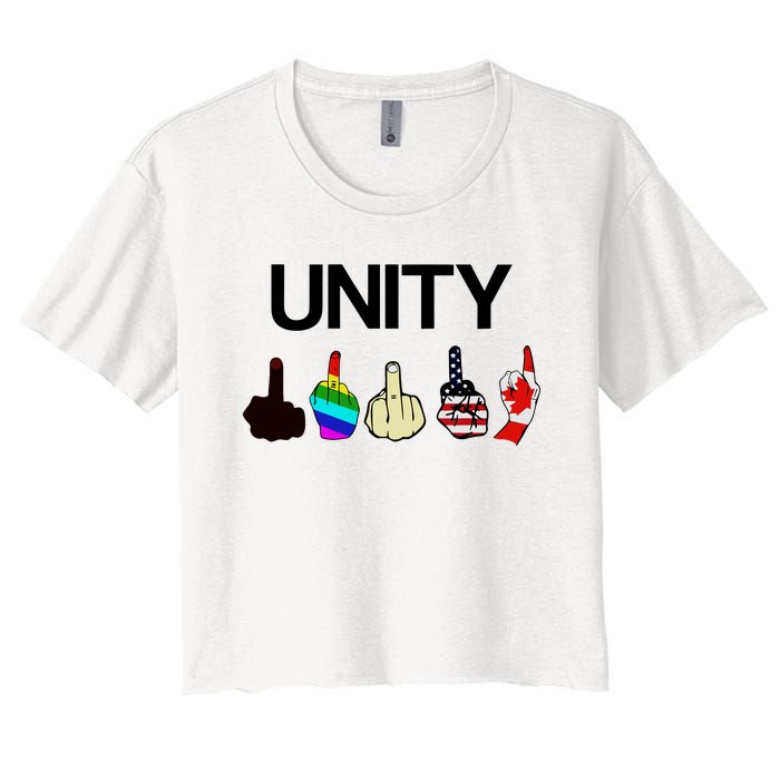 Hang Over Gang Unity Flags Women's Crop Top Tee