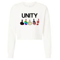 Hang Over Gang Unity Flags Cropped Pullover Crew