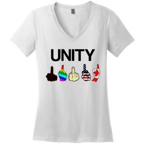 Hang Over Gang Unity Flags Women's V-Neck T-Shirt