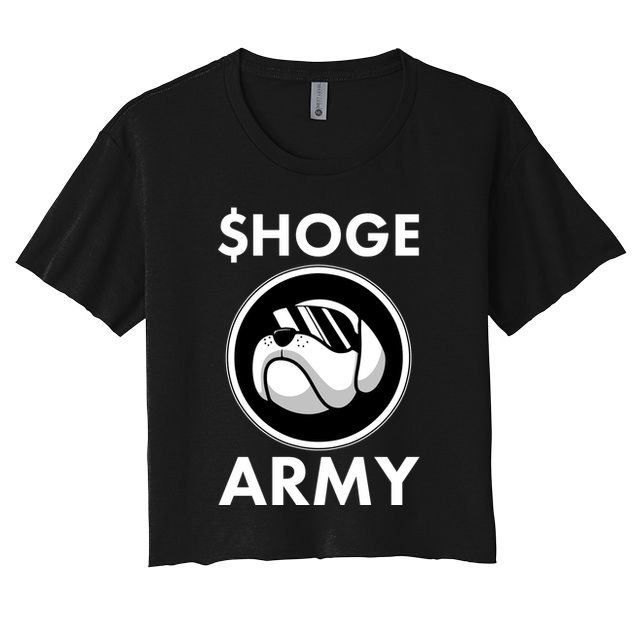 $HOGE ARMY Bitcoin Crypto Coin Doge Women's Crop Top Tee