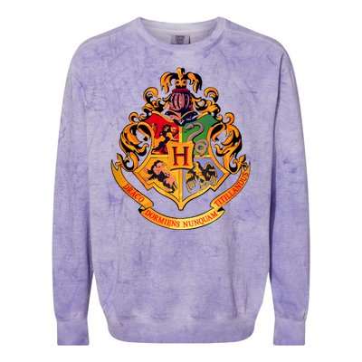 Hogwarts School Emblem Colorblast Crewneck Sweatshirt