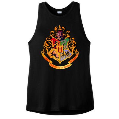 Hogwarts School Emblem Ladies PosiCharge Tri-Blend Wicking Tank