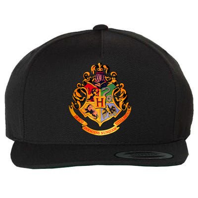 Hogwarts School Emblem Wool Snapback Cap