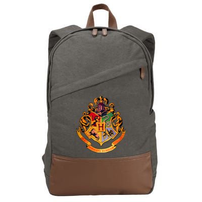 Hogwarts School Emblem Cotton Canvas Backpack