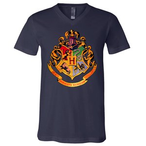 Hogwarts School Emblem V-Neck T-Shirt