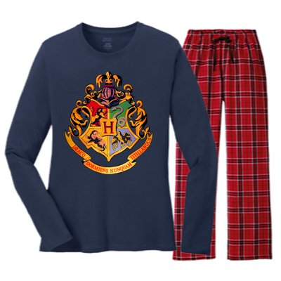 Hogwarts School Emblem Women's Long Sleeve Flannel Pajama Set 