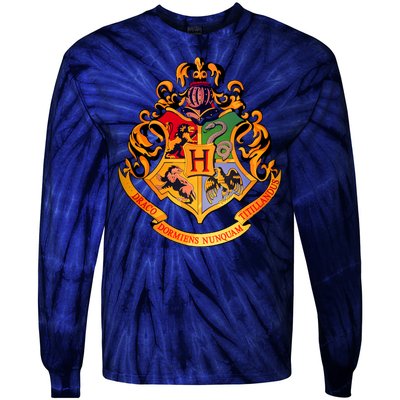 Hogwarts School Emblem Tie-Dye Long Sleeve Shirt