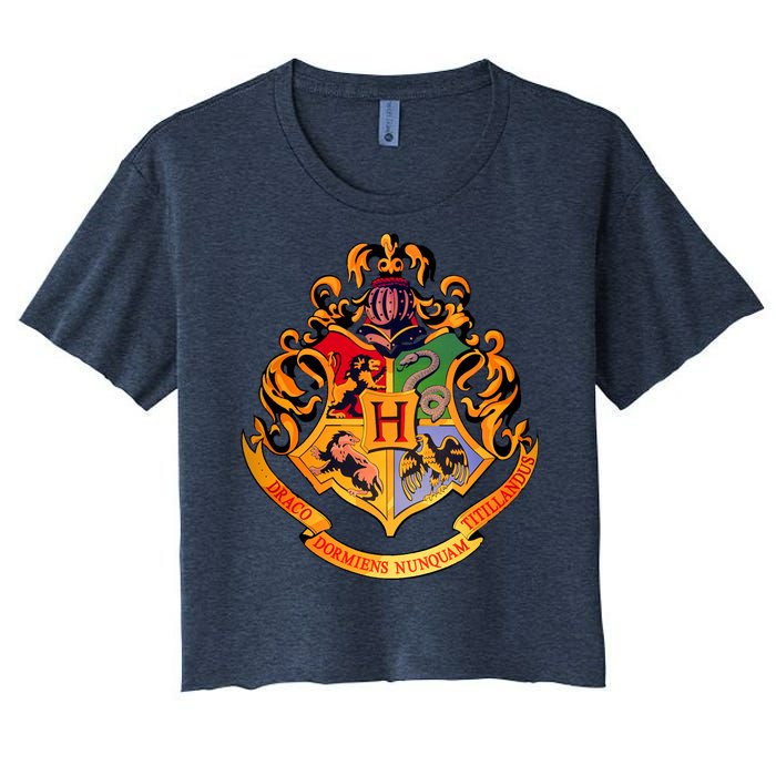 Hogwarts School Emblem Women's Crop Top Tee