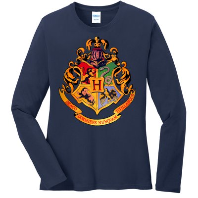 Hogwarts School Emblem Ladies Long Sleeve Shirt