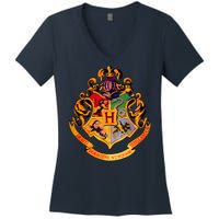 Hogwarts School Emblem Women's V-Neck T-Shirt