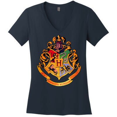 Hogwarts School Emblem Women's V-Neck T-Shirt