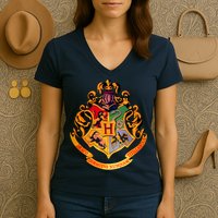 Hogwarts School Emblem Women's V-Neck T-Shirt